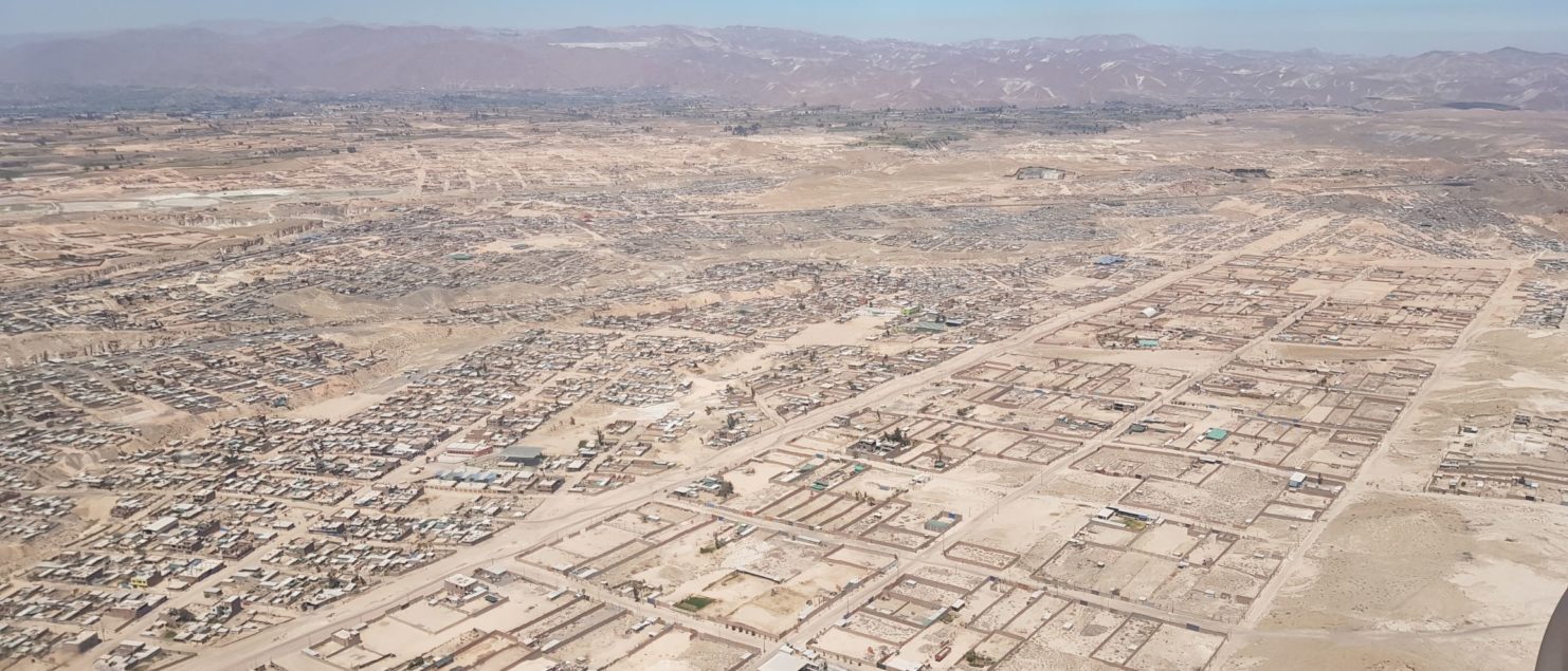 Aerial photo of Arequipa outskirts
